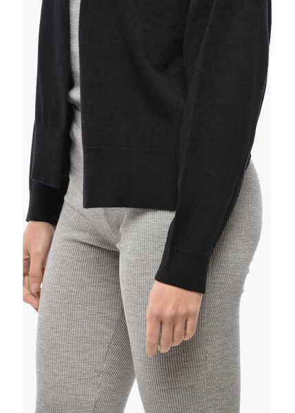 Cardigane Vince Wool Blend Buttonless Cardigan Black Femei (BM 19580939) 3