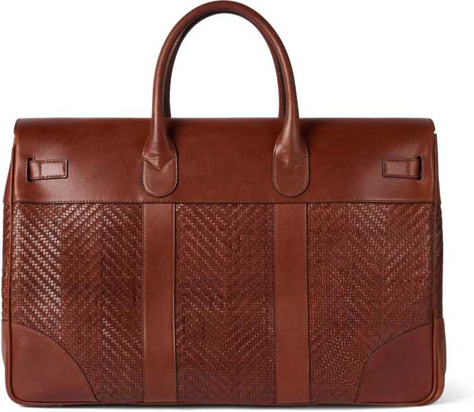 Rucsacuri Brunello Cucinelli Leather Travel Bag BRANDY Barbati (BM 19581032) 3
