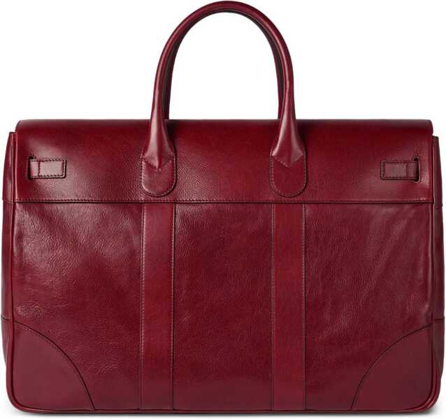 Genti de voiaj Brunello Cucinelli Leather Country Travel Bag ROSSO ANTICO Barbati (BM 19581041) 3