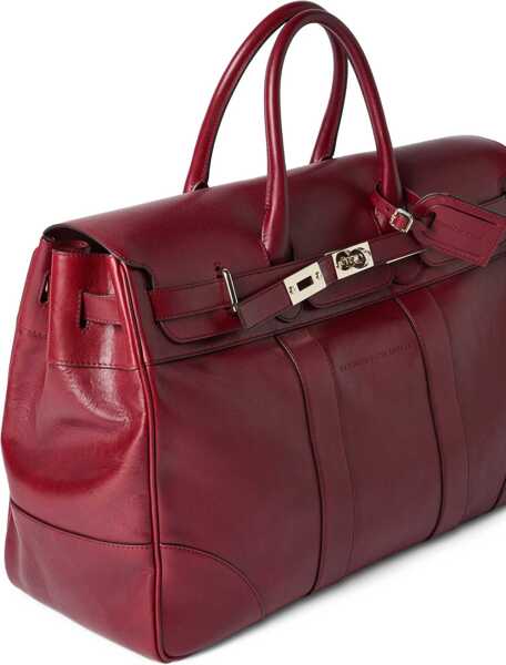 Genti de voiaj Brunello Cucinelli Leather Country Travel Bag ROSSO ANTICO Barbati (BM 19581041) 5