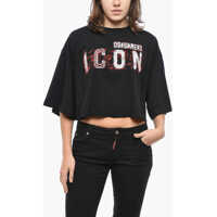Tricouri Printed Icon Cropped Fit T-Shirt Femei