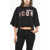 DSQUARED2 Printed Icon Cropped Fit T-Shirt Black