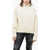 SA SU PHI Cashmere Turtleneck Sweater With Open Back White