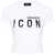 DSQUARED2 Cropped Fit Icon Cotton T-Shirt White