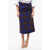 LEMAIRE Virgin Wool Checked Wrap Skirt Blue