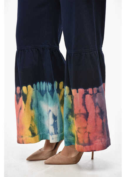 Pantaloni casual Dior Wide Leg Pants With Tie-Dye Effect Blue Femei (BM 19581089) 3