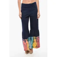 Pantaloni casual Wide Leg Pants With Tie-Dye Effect Femei
