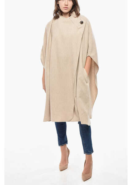 Paltoane THE GARMENT Wool Blend Mille Cape Coat Beige Femei (BM 19581098) 4