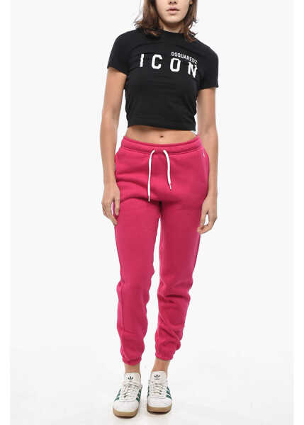 Pantaloni de trening Ralph Lauren Fleeced Jersey Sweatpants With Cuffs Pink Femei (BM 19581101) 4