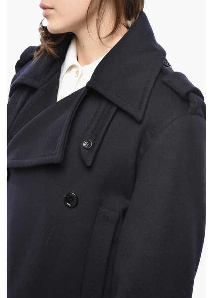 Paltoane Max Mara Sfilata Double-Breasted Laveno Wool And Cashmere Coat Blue Femei (BM 19581104) 3