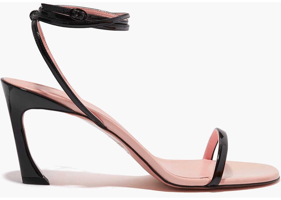 Sandale cu toc PIFERI Two-Tone Faux Leather Ankle-Strap Sandals 8Cm Pink Femei (BM 19581107) 3