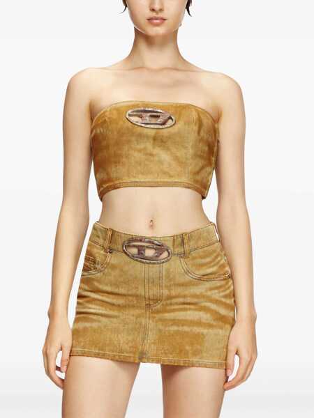 Bluze Diesel Strapless De-Villess Top With Cut-Out Detail Brown Femei (BM 19581110) 3