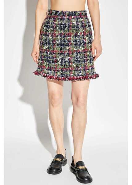 Fuste scurte ETRO Multicolor Tweed Skirt With Fringed Hem Multicolor Femei (BM 19581113) 3