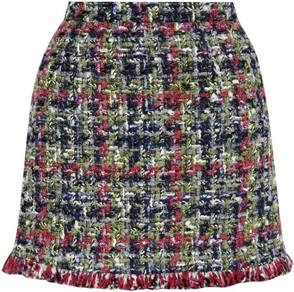 Fuste scurte ETRO Multicolor Tweed Skirt With Fringed Hem Multicolor Femei (BM 19581113) 1