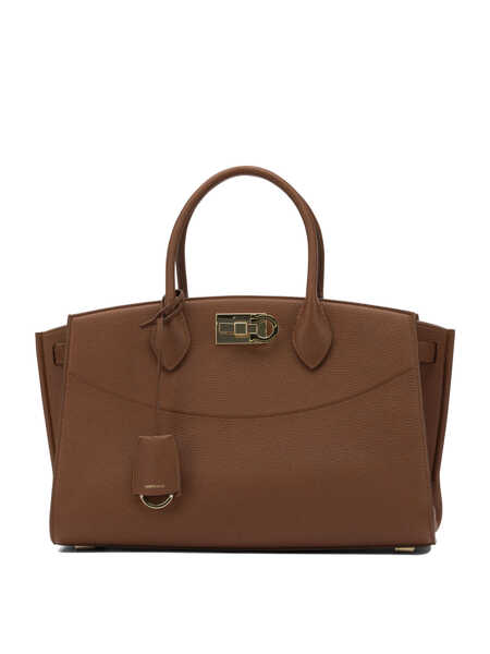 Genti de mana Ferragamo Studio Soft medium handbag Brown Femei (BM 19588302) 1