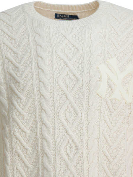 Pulovere Ralph Lauren New York Yankees wool and alpaca crewneck sweater White Barbati (BM 19588356) 3