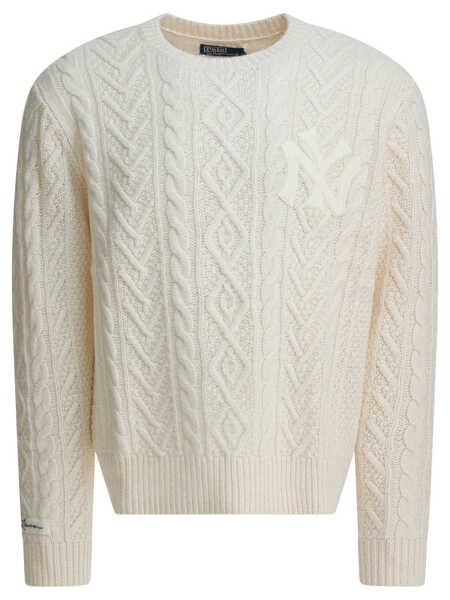Pulovere Ralph Lauren New York Yankees wool and alpaca crewneck sweater White Barbati (BM 19588356) 1