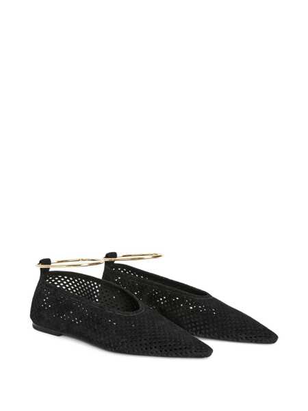 Balerini Jil Sander Suede perforated ballet flats Black Femei (BM 19588398) 2