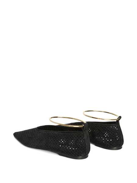 Balerini Jil Sander Suede perforated ballet flats Black Femei (BM 19588398) 3