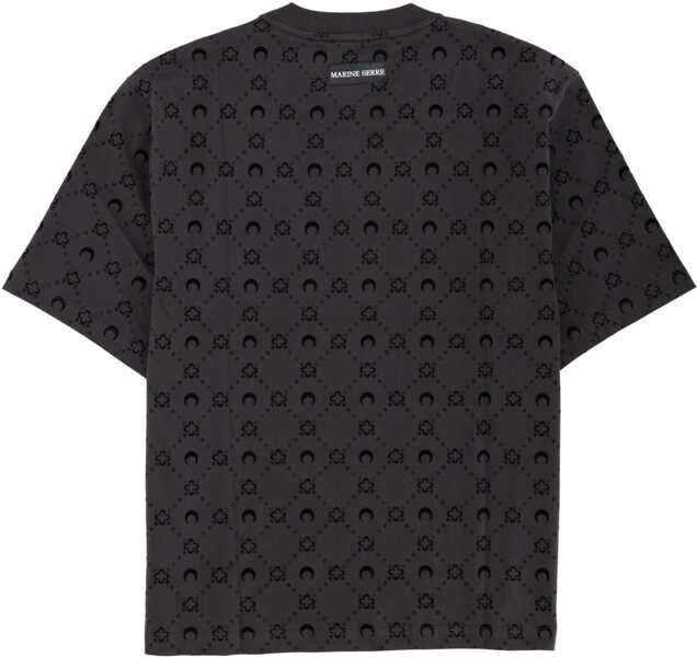 Tricouri MARINE SERRE Faded Moon T-Shirt BLACK Femei (BM 19589168) 2