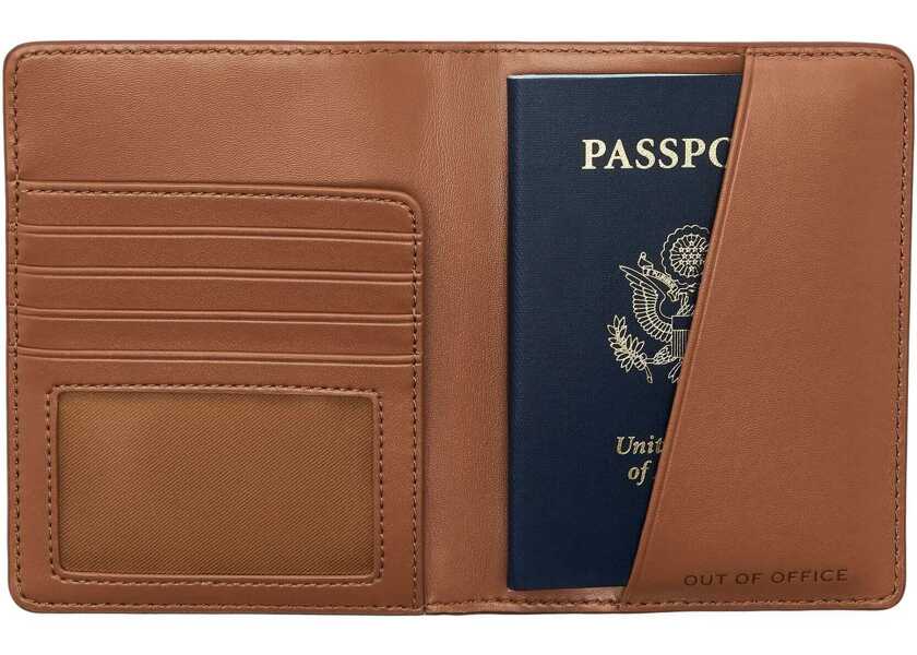 Portofele Marc Jacobs Leather Passport Holder BUFF Femei (BM 19589318) 4