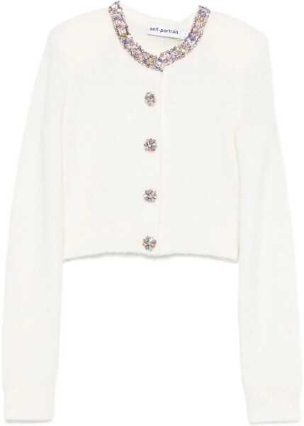 Cardigane Self-Portrait Cardigan With Diamant Detail IVORY Femei (BM 19589486) 1