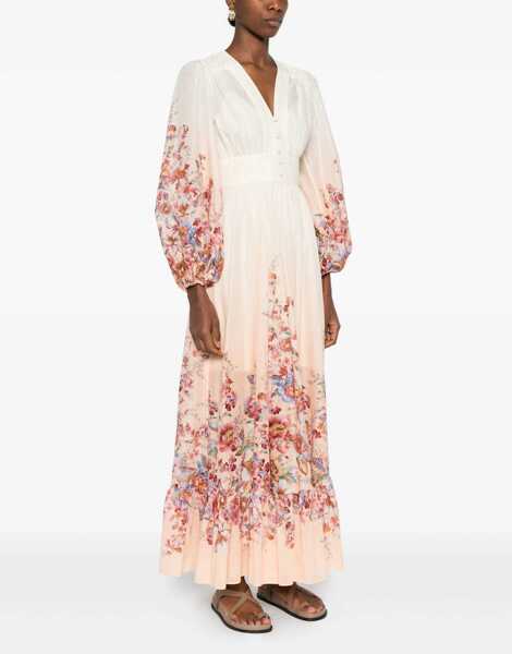 Rochii casual ZIMMERMANN V-Neck Long Dress MULTICOLOUR Femei (BM 19589615) 3