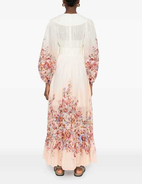 Rochii casual ZIMMERMANN V-Neck Long Dress MULTICOLOUR Femei (BM 19589615) 4