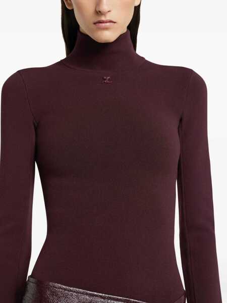Pulovere COURRGES Turtleneck Shirt BORDEAUX Femei (BM 19589660) 5