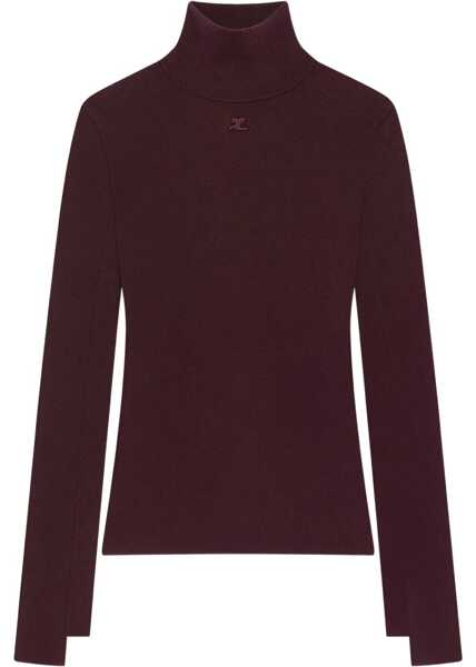 Pulovere COURRGES Turtleneck Shirt BORDEAUX Femei (BM 19589660) 1