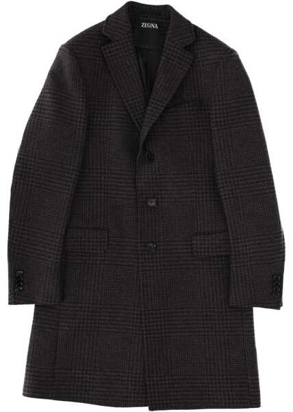 Trenciuri ZEGNA Wool Trench BLACK Barbati (BM 19589699) 1