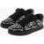 1989 STUDIO Low-Top Leather Sneakers Embellished With Crystals Black