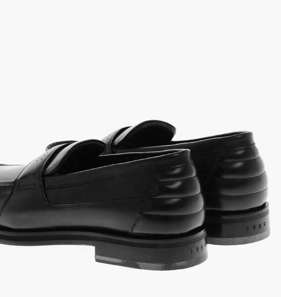 Mocasini 1989 STUDIO Solid Color Leather Loafers Black Barbati (BM 19589840) 2