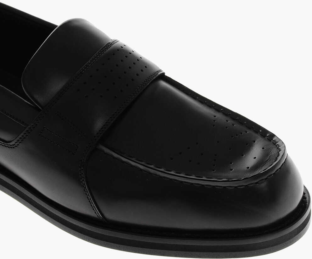 Mocasini 1989 STUDIO Solid Color Leather Loafers Black Barbati (BM 19589840) 4