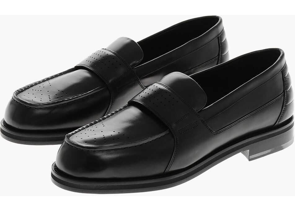 Mocasini 1989 STUDIO Solid Color Leather Loafers Black Barbati (BM 19589840) 1