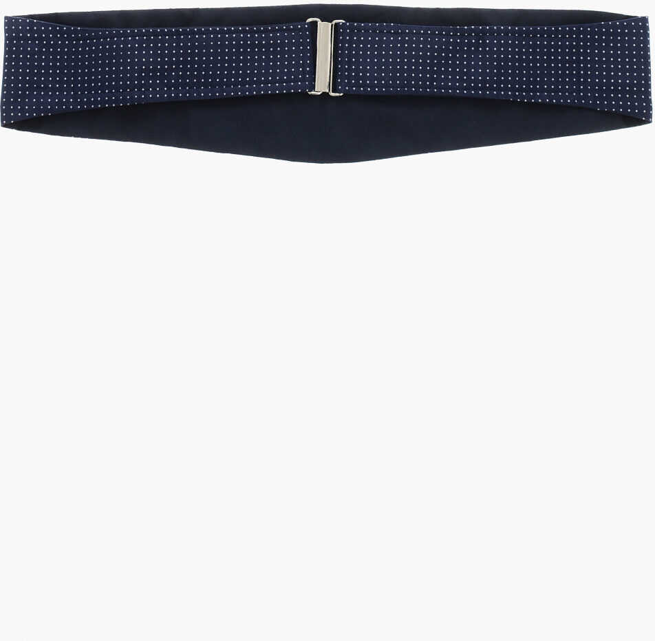 Curele CORNELIANI Cc Collection Silk Cummerbund With Micro Patterns Blue Barbati (BM 19589843) 3