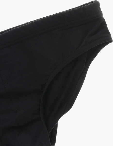 Slipi DSQUARED2 Solid Color Swim Brief With Printed Maxi Logo Black Barbati (BM 19589846) 2