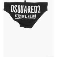 Slipi pentru Barbati - Slipi DSQUARED2 Solid Color Swim Brief With Printed Maxi Logo Black Barbati (BM 19589846) - B-mall.ro