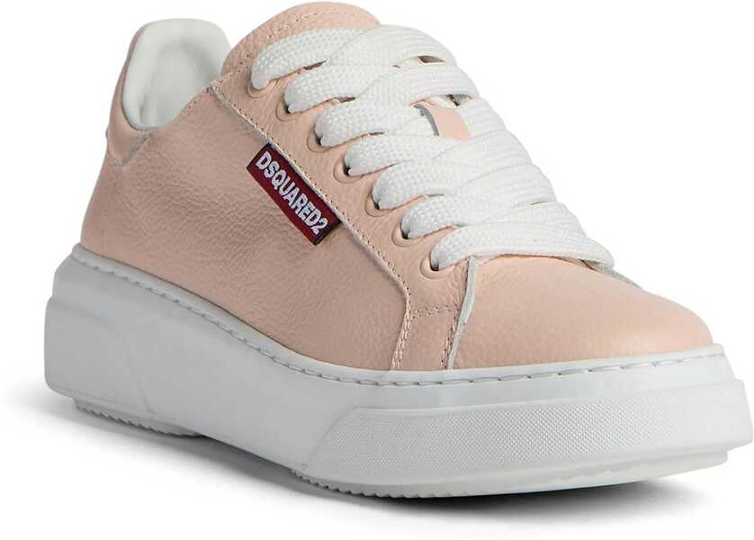 Sneakers DSQUARED2 Textured Leather Bumber Low-Top Sneakers Pink Femei (BM 19589849) 2