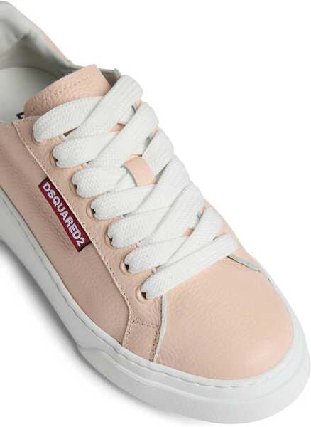 Sneakers DSQUARED2 Textured Leather Bumber Low-Top Sneakers Pink Femei (BM 19589849) 5