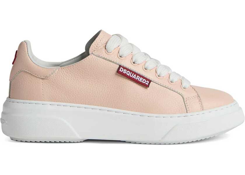 Sneakers DSQUARED2 Textured Leather Bumber Low-Top Sneakers Pink Femei (BM 19589849) 1
