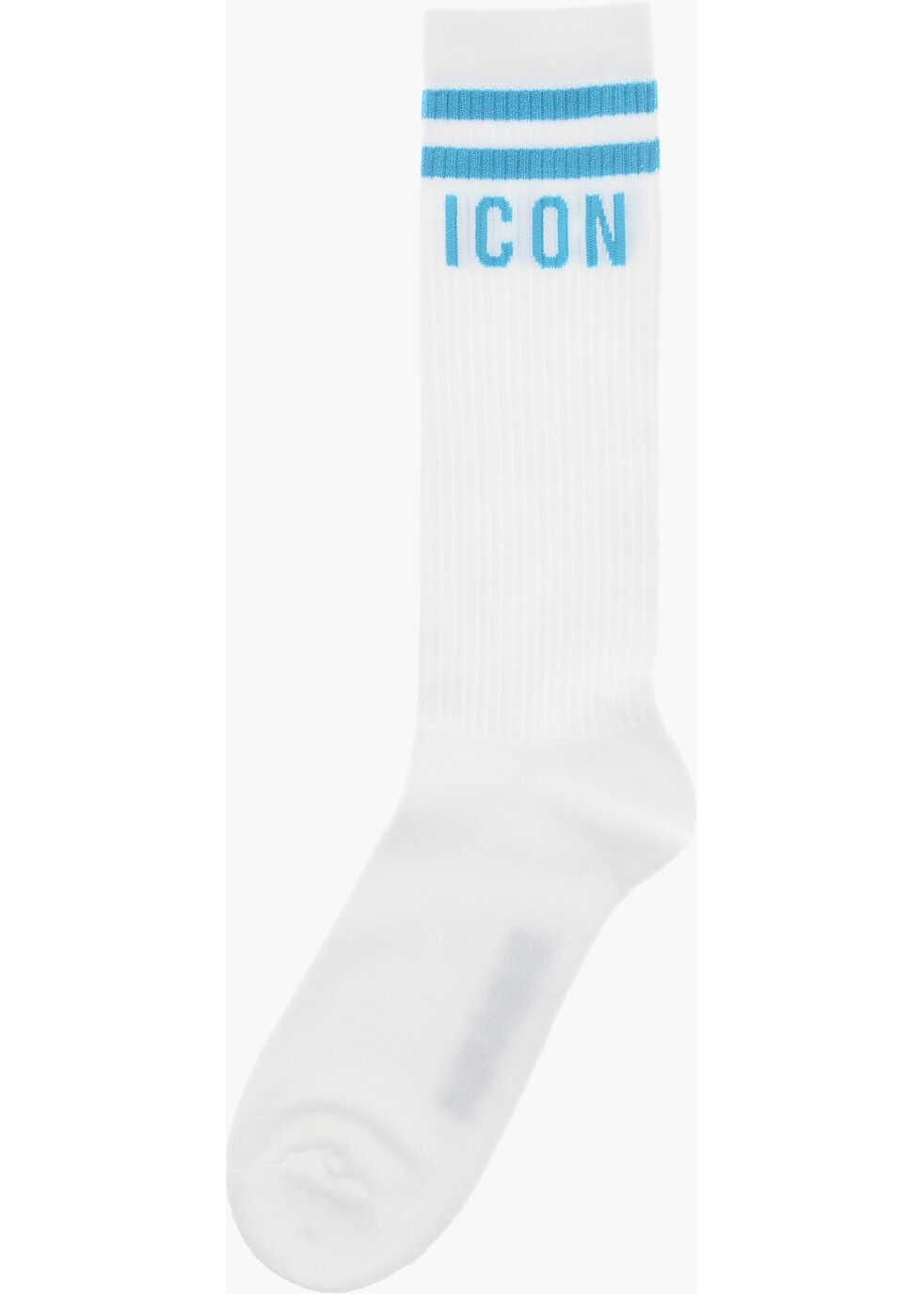 Sosete DSQUARED2 Icon Long Socks With Contrasting Monogram White Barbati (BM 19589879) 3