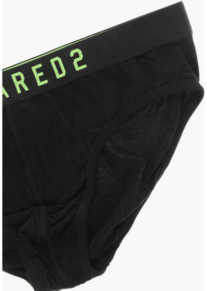 Lenjerie intima DSQUARED2 Solid Color Brief With Contrasting Logo Black Barbati (BM 19589882) 2