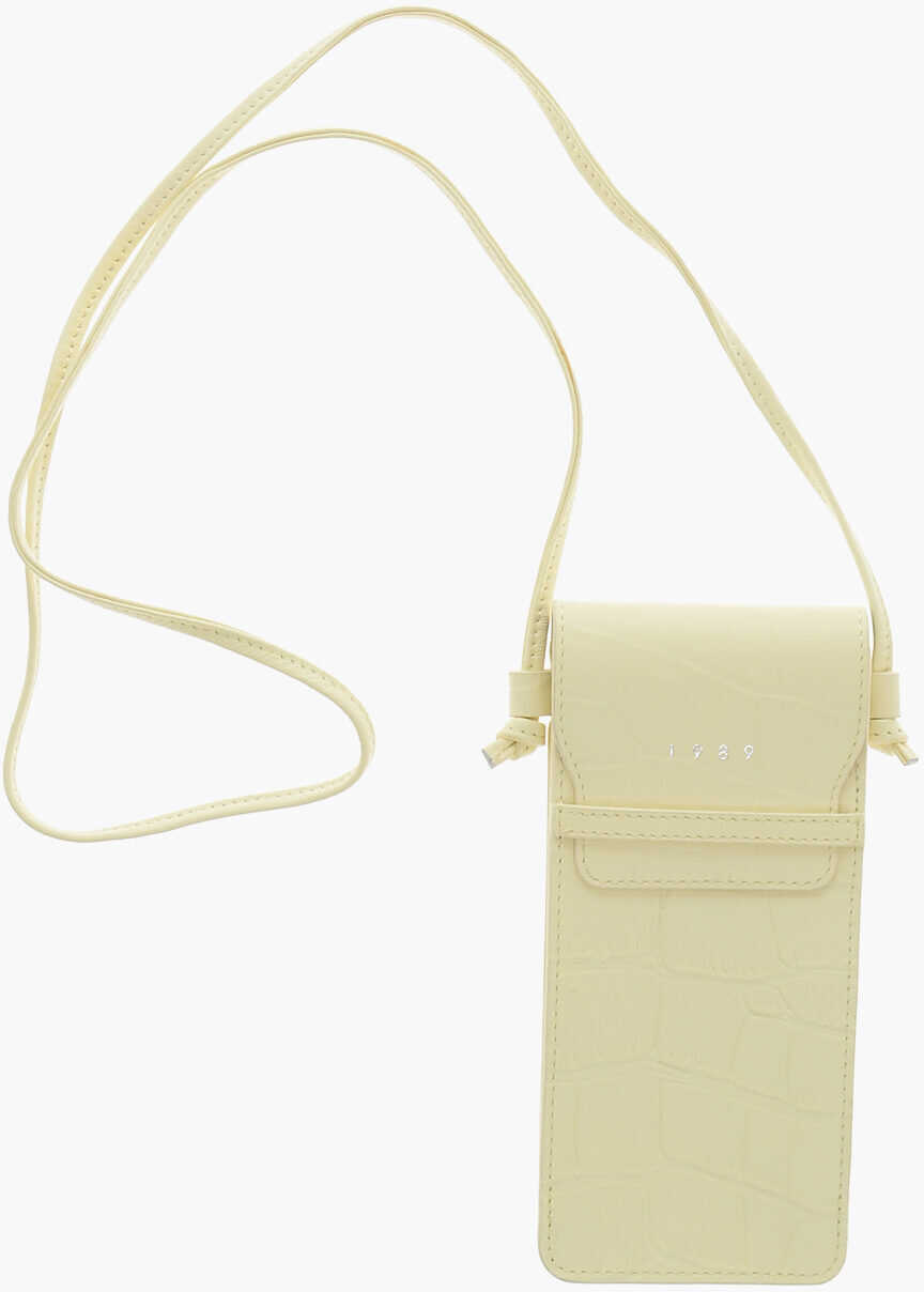 Huse mobil & tablete 1989 STUDIO Crocodile Effect Leather Phone Case Yellow Barbati (BM 19589885) 3