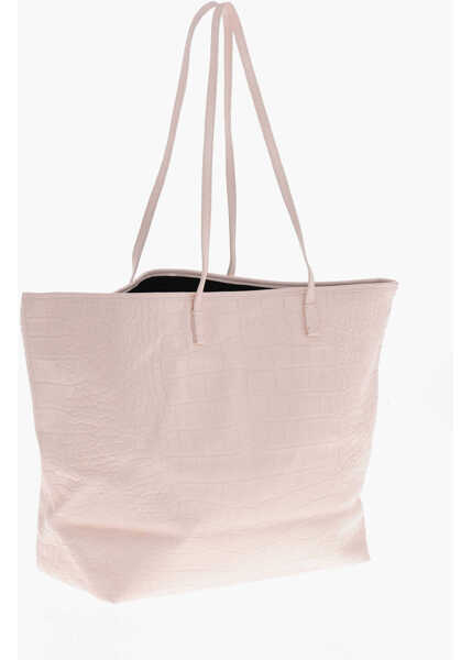 Genti de mana 1989 STUDIO Crocodile Effect Leather Tote Bag Pink Femei (BM 19589894) 2