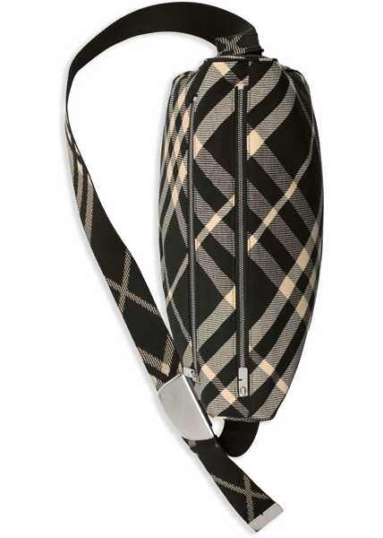 Genti de mana Burberry Checked Crossbody Bag Black & White Barbati (BM 19589912) 4