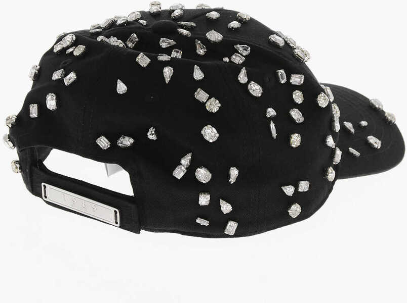 Caciuli 1989 STUDIO Solid Color Cap Embellished With Crystals Black Barbati (BM 19589930) 3