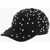 1989 STUDIO Solid Color Cap Embellished With Crystals Black