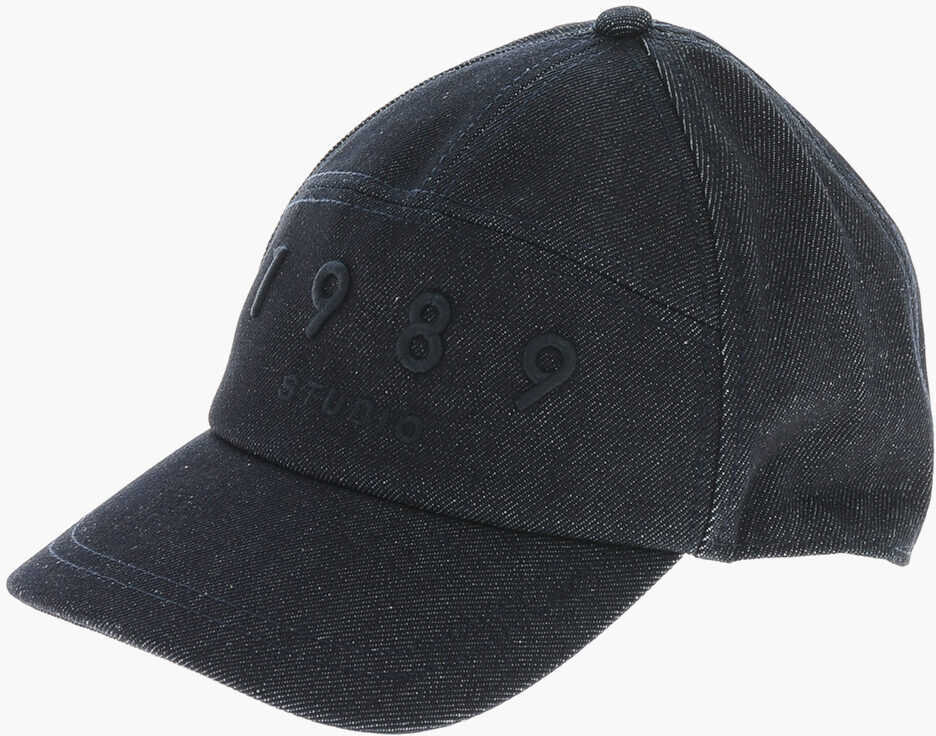 Caciuli 1989 STUDIO Denim Cap With Embossed Logo Midnight Blue Barbati (BM 19589933) 1