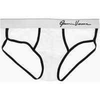 Chiloti Stretch Cotton Briefs With Contrasting Edges And Rhinestone Barbati